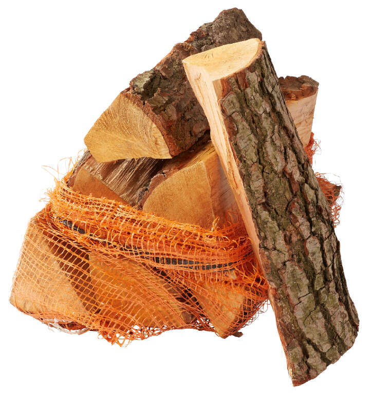 Kaminholz im Netzsack